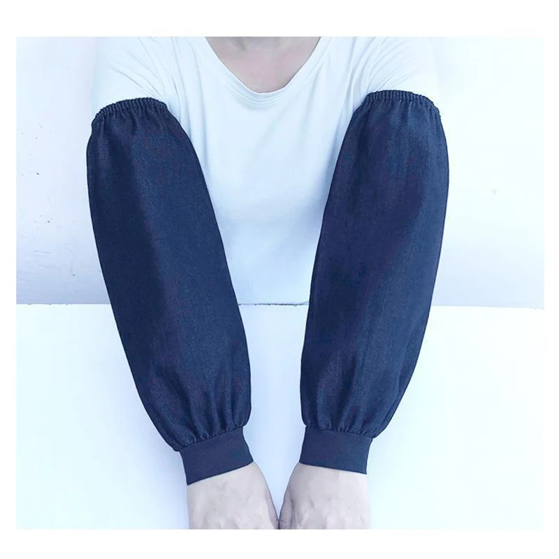 Elongated Denim Fabric Men's and Women's Universal Work Protective Clothing  Elastic Sleeve Arm Warmers