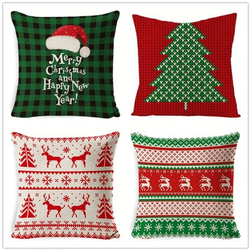 

Home Decor Christmas-themed Digital Print Pillowcases Pattern Cushion Cover Suitable for Sofa Bedroom Car Pillow Cover