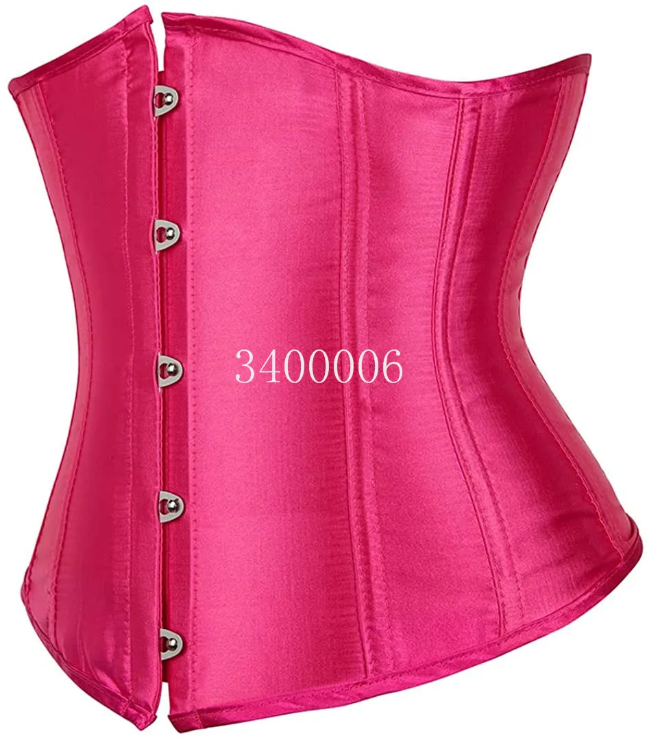 Korset hitam Underbust ukuran besar wanita seksi dengan renda kostum Bodyshaper Cincher wanita Burlesque Corselet merah hijau biru Pink