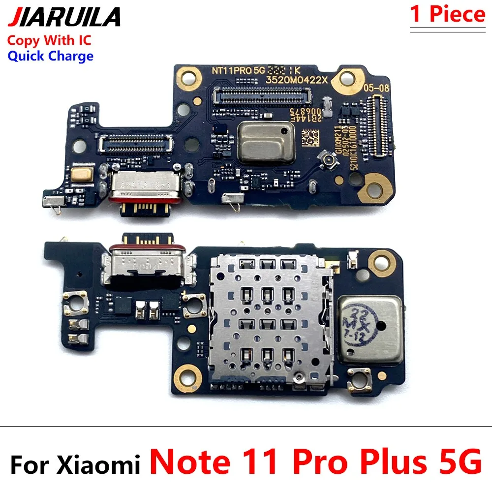 New USB Charging Board Port Dock Charger Plug Connector Flex Cable For Xiaomi Redmi Note 11 11E 12 Pro Plus 4G 5G With Micro