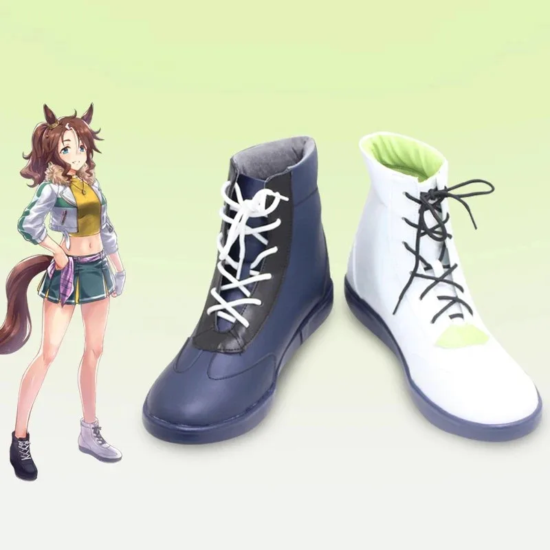 Umamusume جميلة ديربي ميجيرو بالمر تأثيري أحذية الأحذية لعبة أنيمي هالوين عيد الميلاد زي الدعائم هدية ty'4