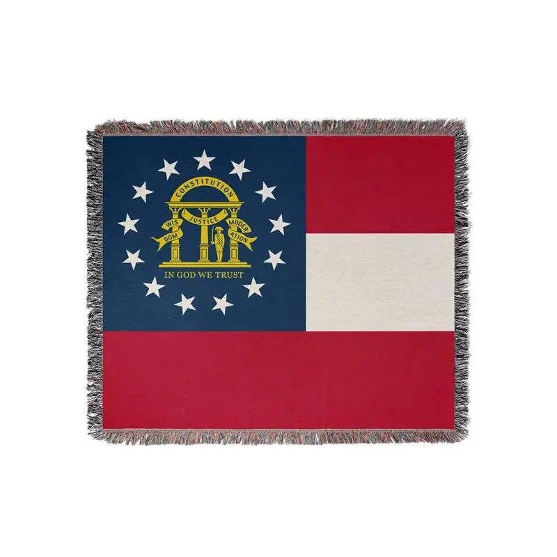 Aertemisi Georgia United States of America Jacquard Fringed Woven Throw Blanket