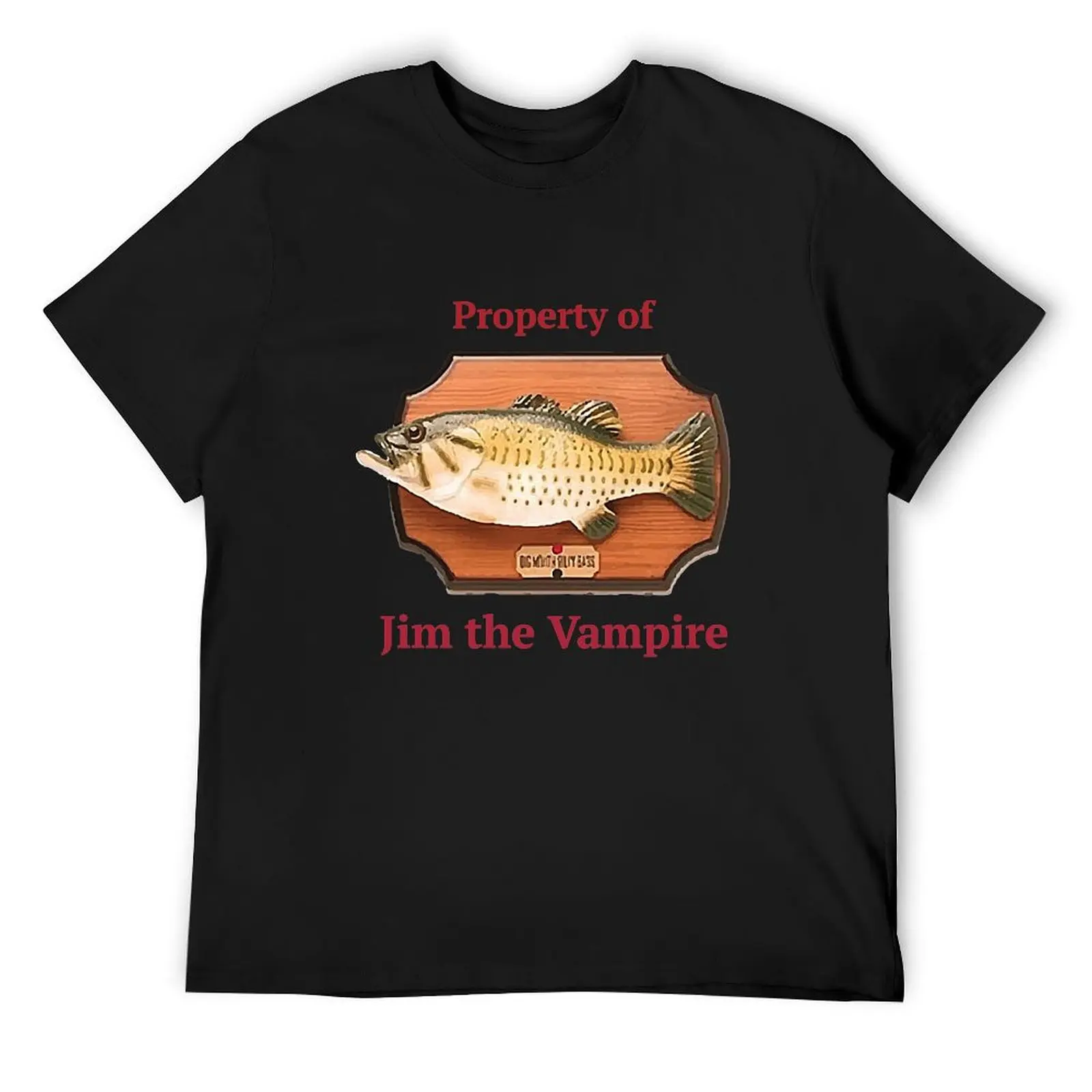 Jim the vampire and Billy Bass T-Shirt Short sleeve tee shirts graphic tees anime shirts men