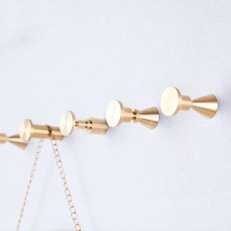 

Northern Europe Metal Wall Brass Hook Home Living Room Wall Hanging Decoration Storage Hook Clothes Cap Organize The Hooks