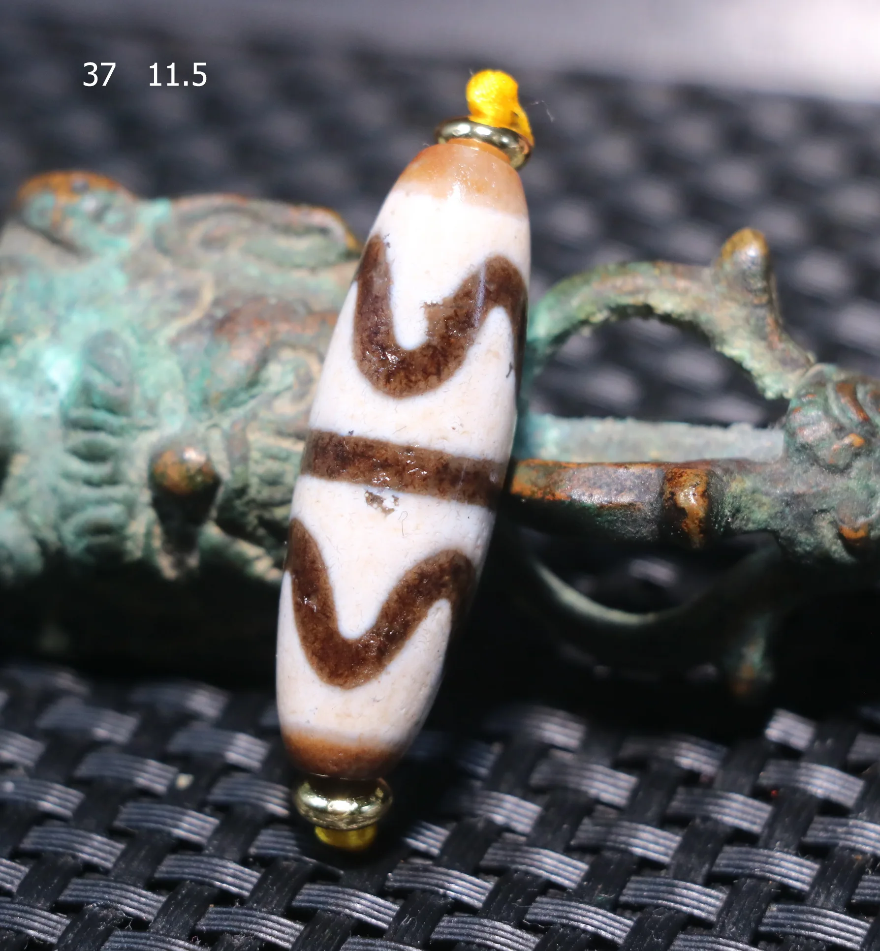 

WOJIACHANPINZUITEBIE Q Magic Energy Тибетский топ Старый агат Двойной тигровый зуб dZi Размер бусины подходит для изготовления браслетов для ювелирных изделий