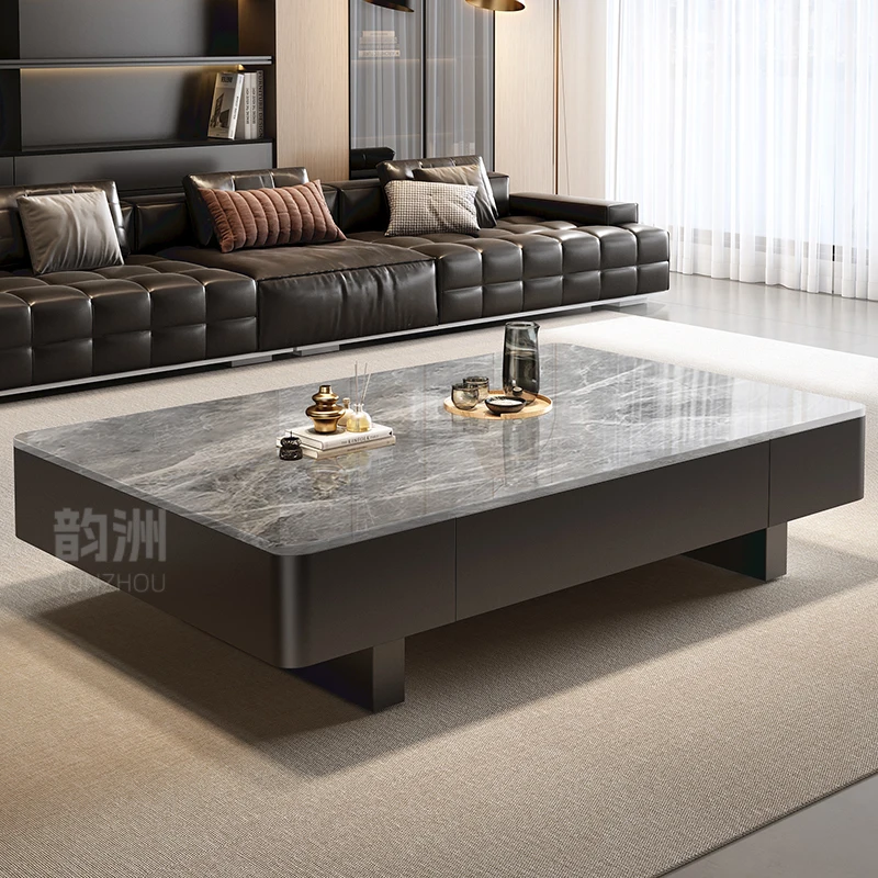 

Luxury Modern Coffee Table Black Drawer Storage Minimalist Design Coffee Table Space Saving Unique Minimalist Furniture Home