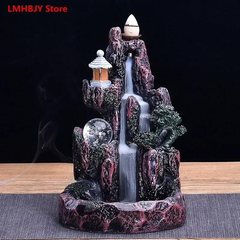 

Backflow Aromatherapy Furnace Resin Crafts Smoke Creativity High Mountain Flowing Water Viewing Backflow Aromatherapy Furnace