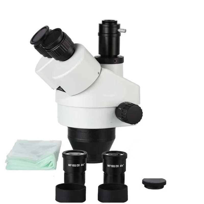 7X-45X Simul Focal Trinocular Microscope Head Zoom Stereo Parts can see 3 eyepiece at the same time