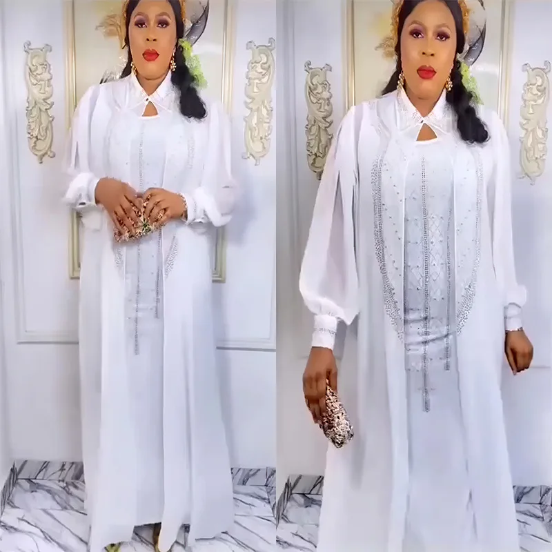 ชุดคลุมยาวแบบตะวันออกกลางสำหรับงานหนัก ประดับลูกปัด แฟชั่นผู้หญิง ไซส์ใหญ่ ชุดราตรีแบบดั้งเดิม ชุดแสดงบนเวที