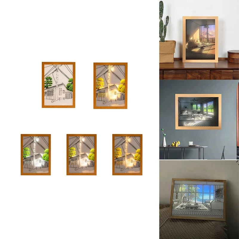 

B69C-Light Painting LED Night Light Bedside Lamp Atmosphere Table Lamp Wall Decor Bedroom Gift