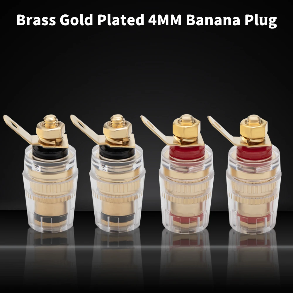 BP1118S/L 31.5mm/42mm Gold Plated Speaker Terminal Binding Post Amplifier Plug Socket Connector for 4mm Banana Connector