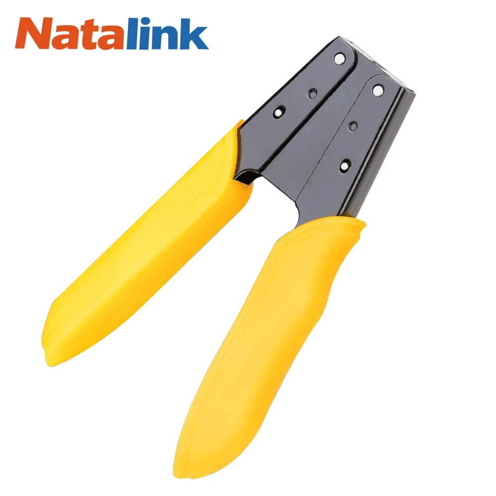 Natalink Fiber Optic Drop Cable Stripper Aluminum Alloy Miller Stripping Cable Pliers Tool for FTTH Precision Fiber Stripping