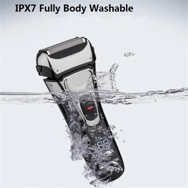 Washable Electric Beard Shaver For Men 3D Foil Razor Face Grooming Clipper Close Shave Haircut Facial Whisker Mustache Trimmer