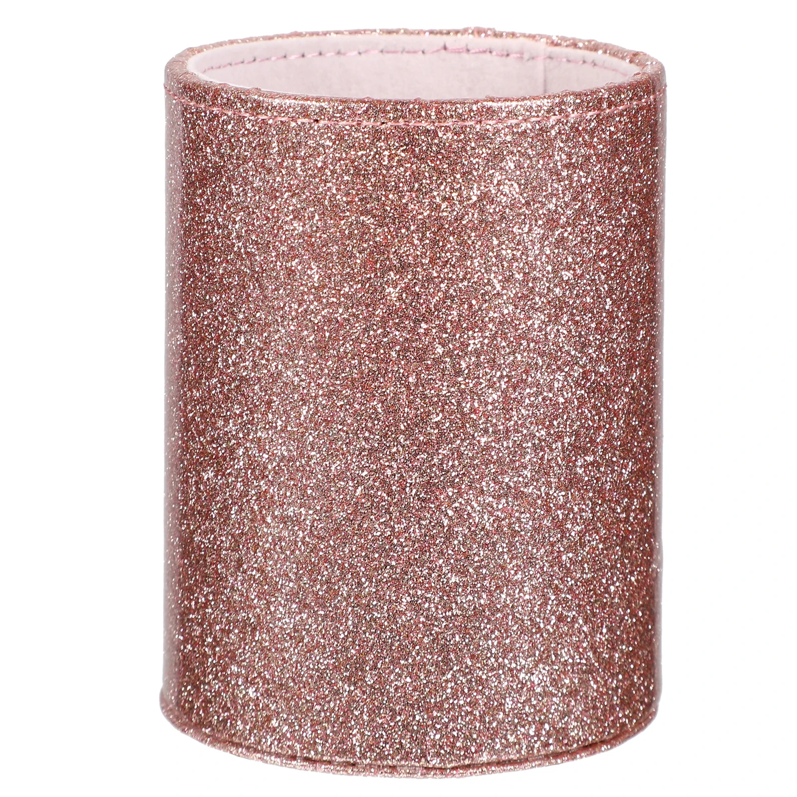 

Rose Gold Makeup Brush Holder Travel Desk ganizer Storage Container PU Bucket for Cosmetics Toiletries Gym Camping
