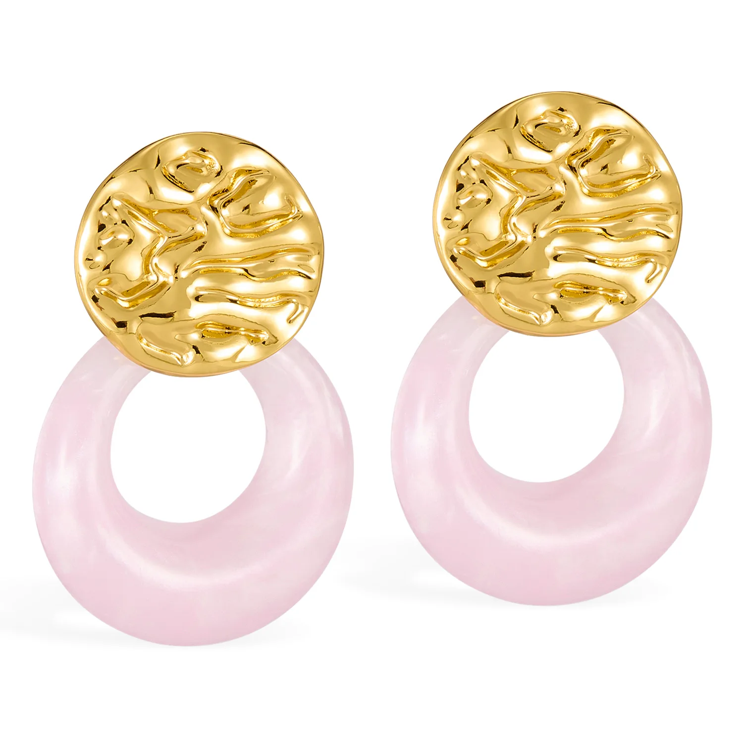 

French Style Earrings for Women - Stainless Steel & Titanium, Unique Design, Colorful Dopamine Resin