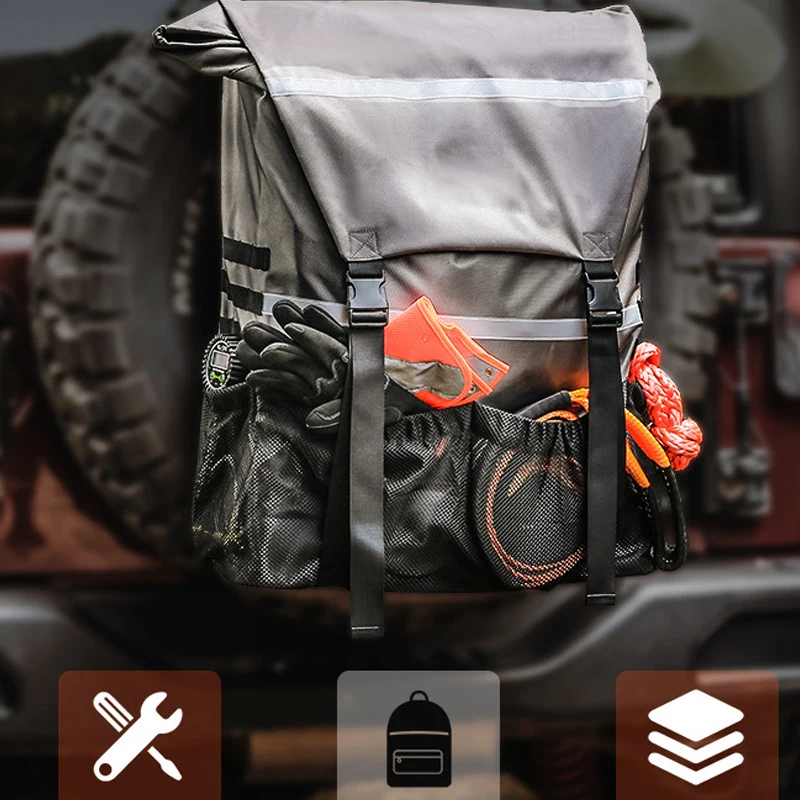 

Outdoor Off-Road Vehicle Spare Tire Cover 78l Desert Storage Storage Pack Waterproof Dustproof Wear-Resistant Scratch Resistance