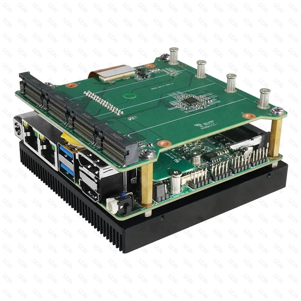 ミニ NAS マザーボード X86 開発ボード 4*M2 NVME 拡張ボード第 12 世代インテル N100 DDR5 2X I226-V 2.5 グラムネットワークカード