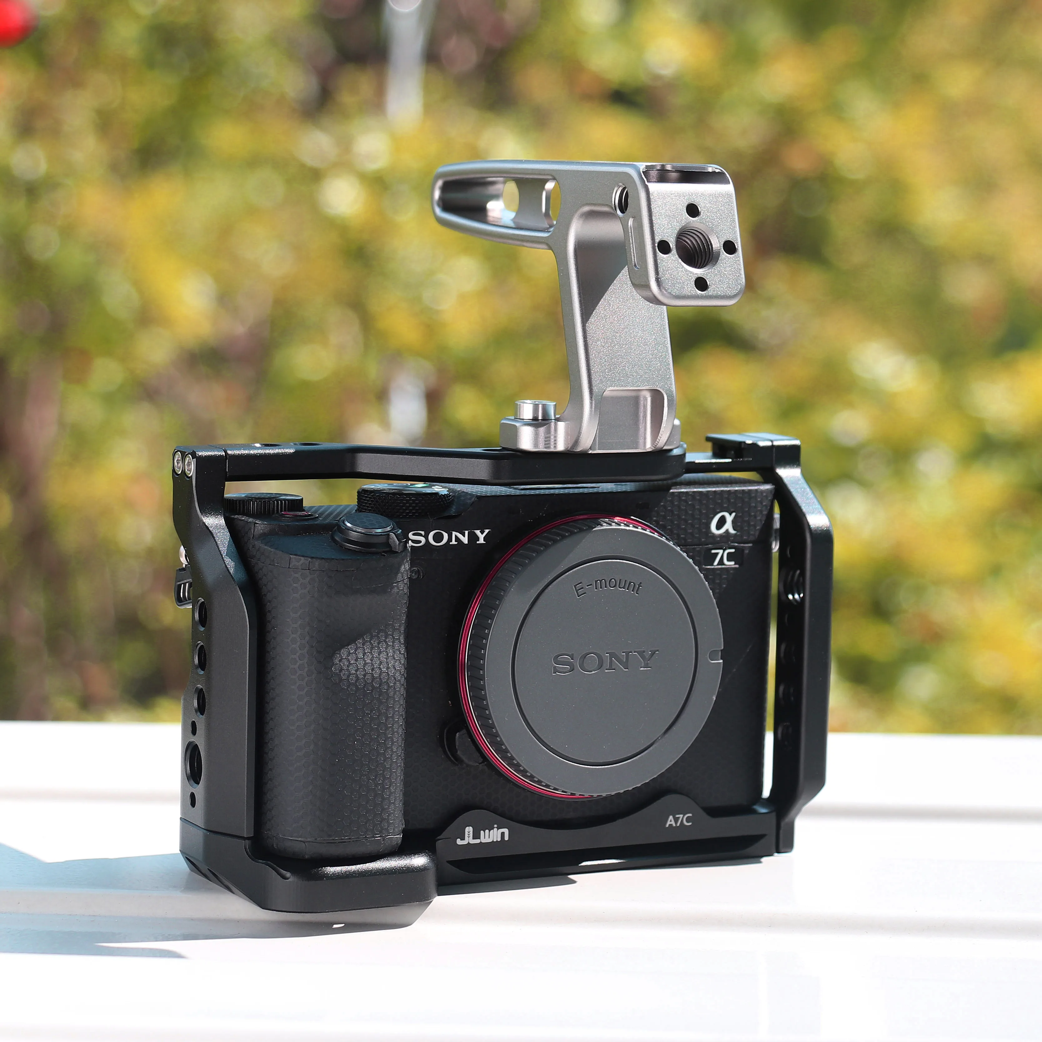 RaidNeo A7C gabbia per fotocamera per Sony Alpha 7C Vlog telaio per fotocamera in lega di alluminio gabbia protettiva Rig con foro ARRI per scarpe fredde