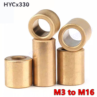 Powder Metallurgy Oil Bearing Brass Shaft Sleeve / Copper Sleeve Unthreaded Bushing Washer Hollow Standoff Gasket M3 to M16
