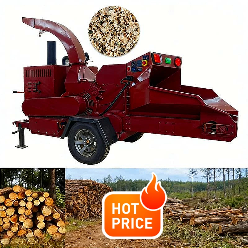 

Wood Chipping Machine Chipper Tree Log Branch Shredder Drum Wood Chipper Mobile Wood Chipper Shredder Customized Hot Sale