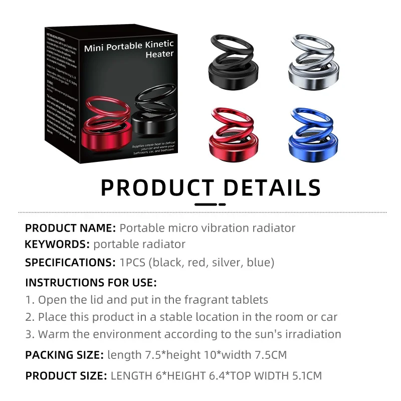 

Двойное кольцо, подвесное вращающееся автомобильное ароматическое украшение на солнечной энергии, украшение интерьера автомобиля премиум-класса