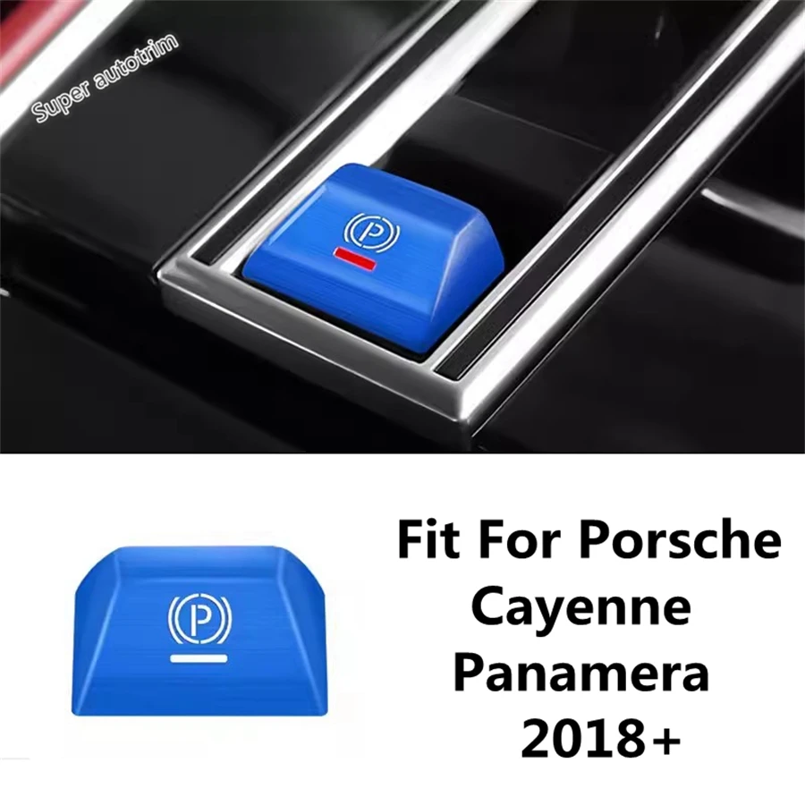 

Center Console Electronic Handbrake P Button Sequins Decoration Cover Trim Accessories For Porsche Cayenne / Panamera 2018 -2023