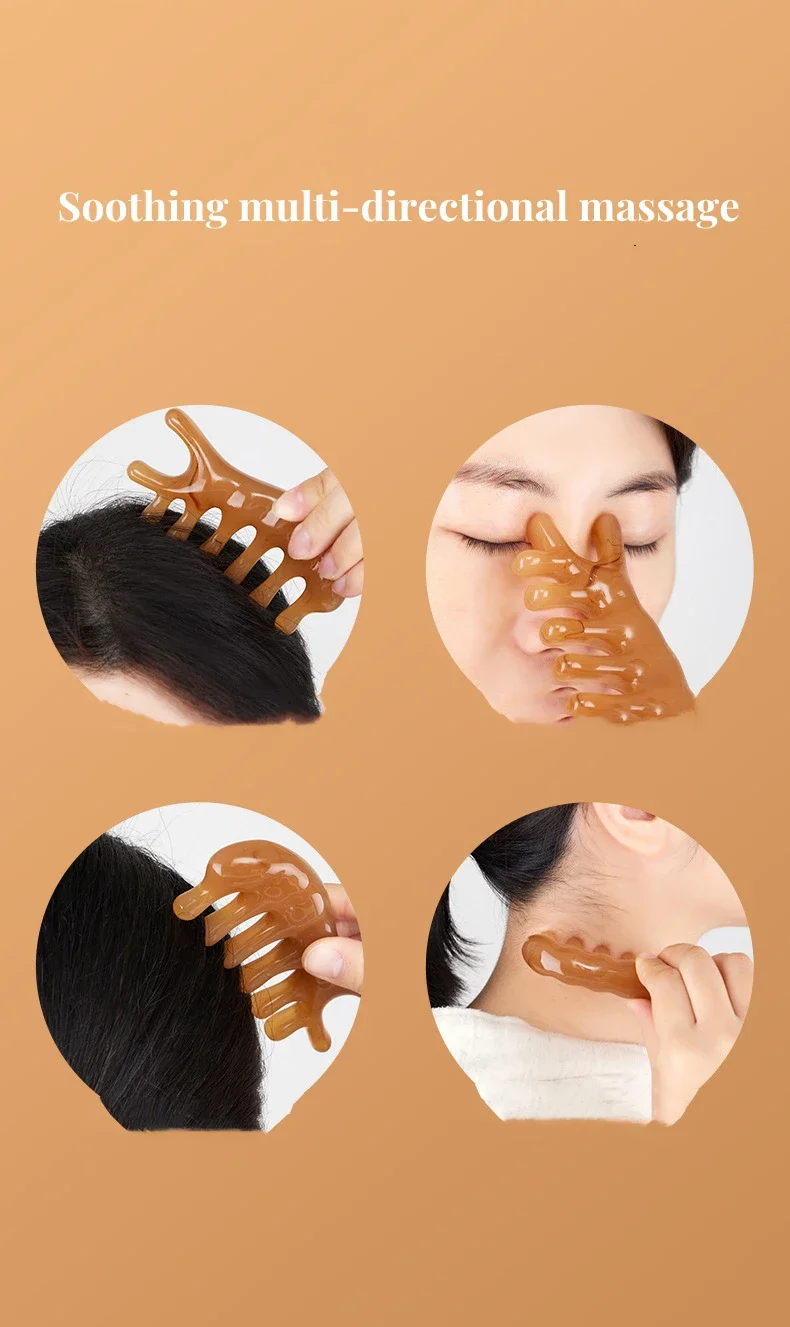 

Multi Directional Massage Comb Skin-friendly Resin Material Scratch Nose Eye Massager Health Care Body Slim Facial Massager