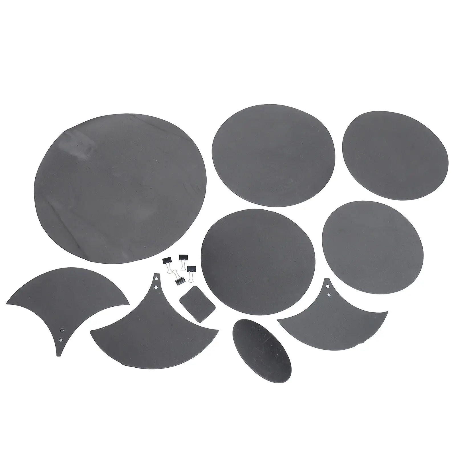 

14pcs Drum Mute Pads Set 5 Drums 3 Cymbals Silent Mats Standard Thickness Adjustable Size Durable Practical Accessories
