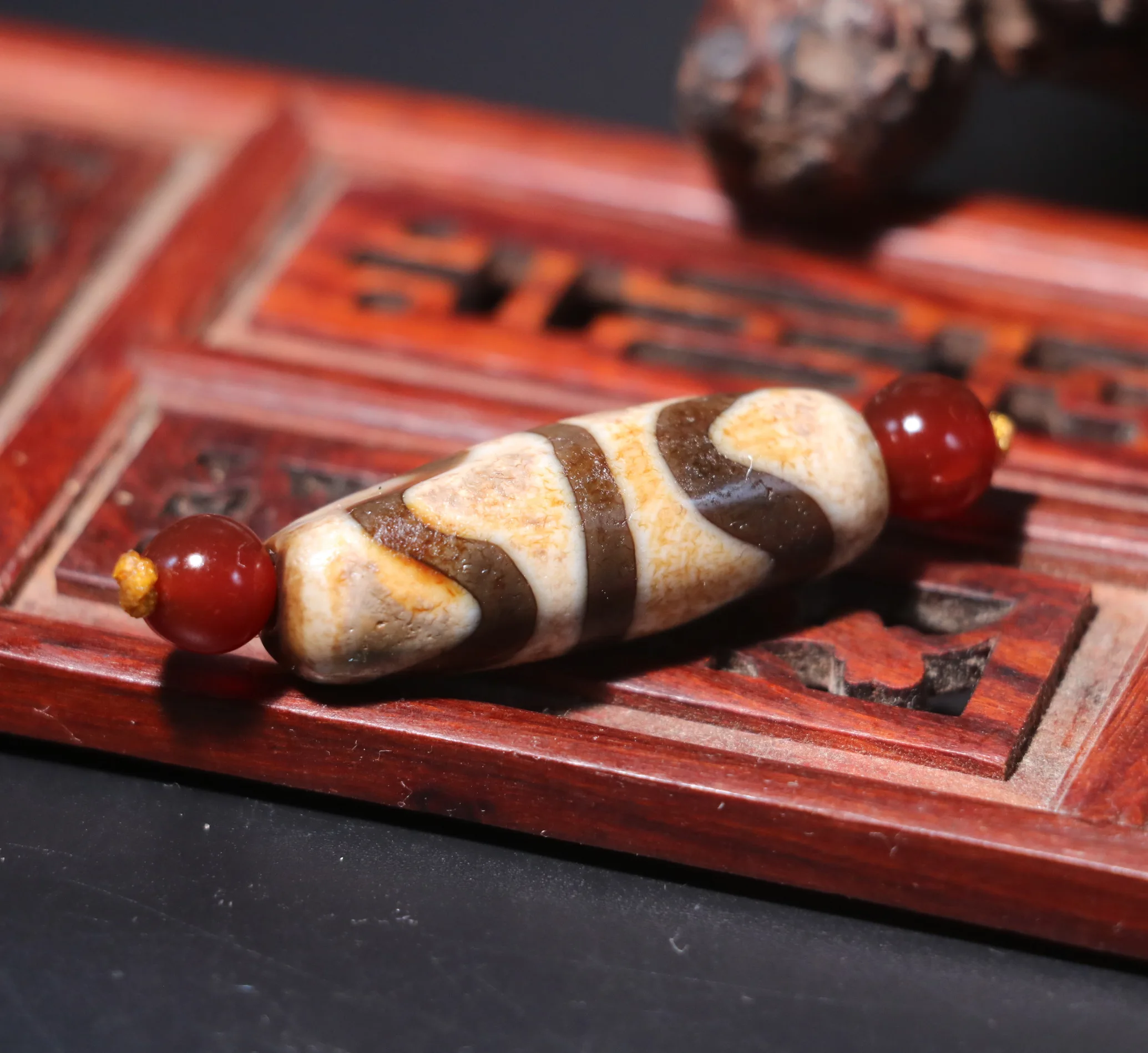 Magic Power Energy Tibetan Old Agate Sharp Tiger Tooth dZi Bead Amulet Fit For Making Bracelet UPD240629A2 Timestown Sauces