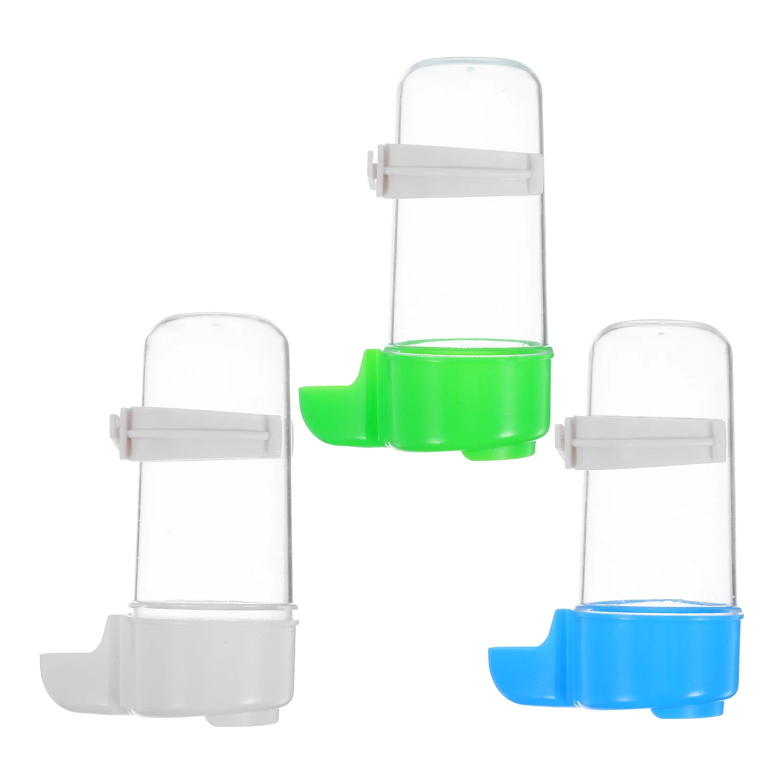 

3Pcs Automatic Bird Cage Water Feeder Parrot Suspended Plastic 240ml Container Parakeet Budgie Cockatiel Canary Drinker