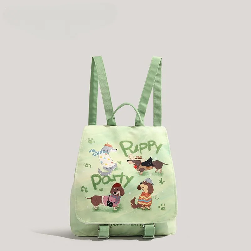 Sac à dos de fête pour chiot, sac d'école en toile de grande capacité, petit sac à dos étudiant mignon, léger