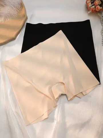 Women's briefs Flat Angle seamless ice silk breathable safety pants anti-wear leg belly suction girls cotton antibacterial boxer