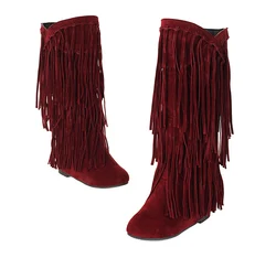 Oversize  Large size  Oversized Tassel design boots  boots women shoes ankle boots for women ladies boots shoes woman winter