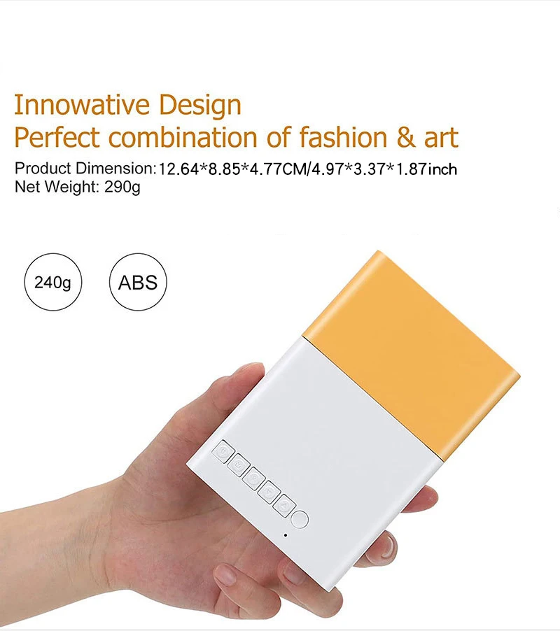 Proiettore YG300 ad alta definizione giallo proiettore portatile semplice ed elegante