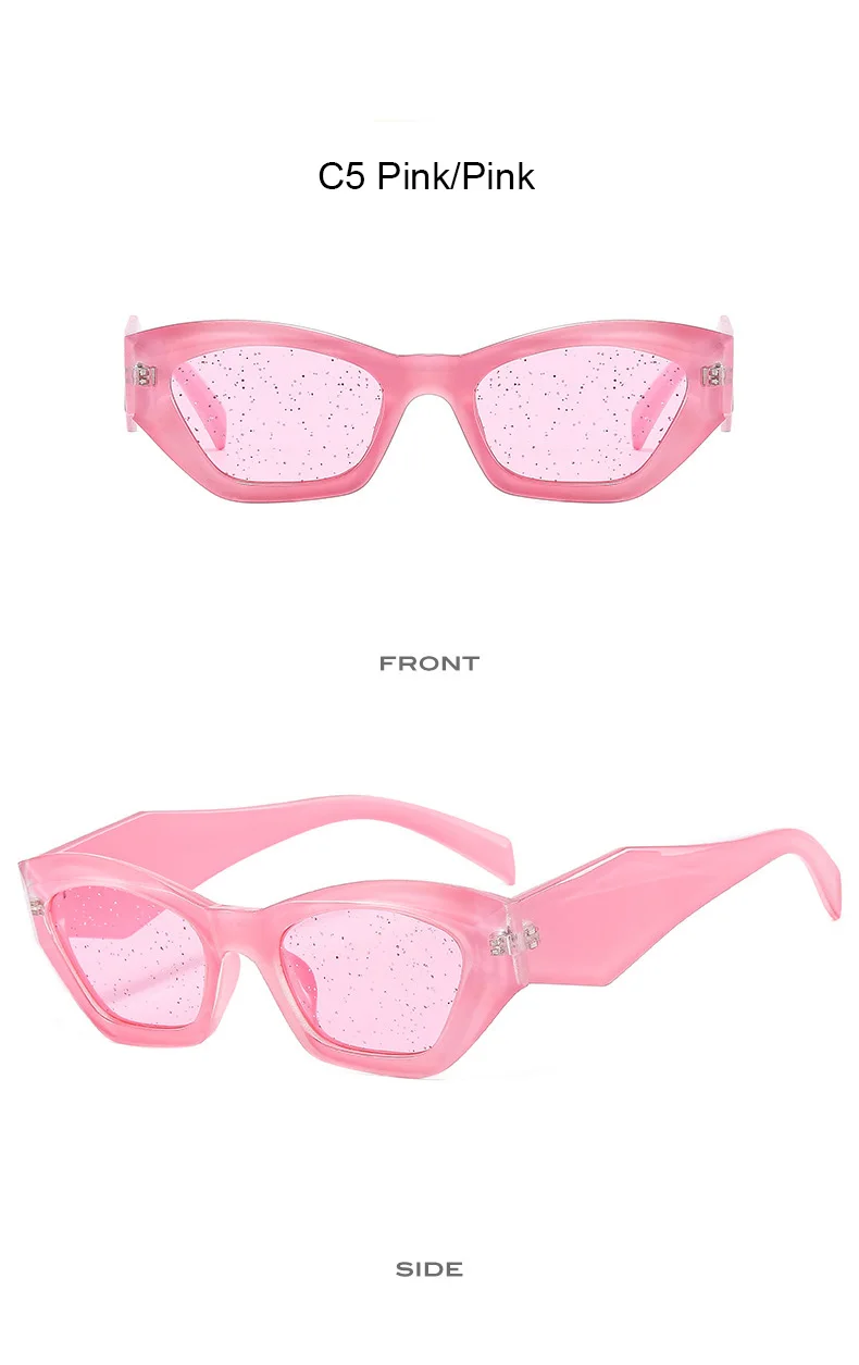 Kleine Punk Quadrat Sonnenbrille Neue Frauen Männer Trends Bunte Sonnenbrille Weibliche Marke Designer UV400 Shades Persönlichkeit Brillen – Detail 9