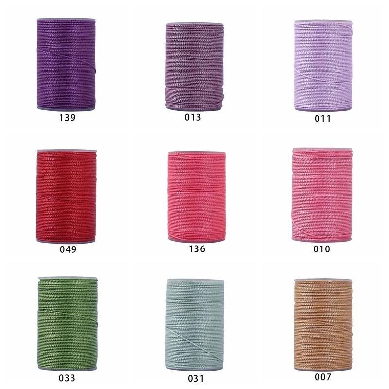 160M/Roll 0.35mm Thickness Waxed Thread For Hand Stitching Thread Flat Wax Leather Cord Round Waxed Handicraft Sewing Line Tools