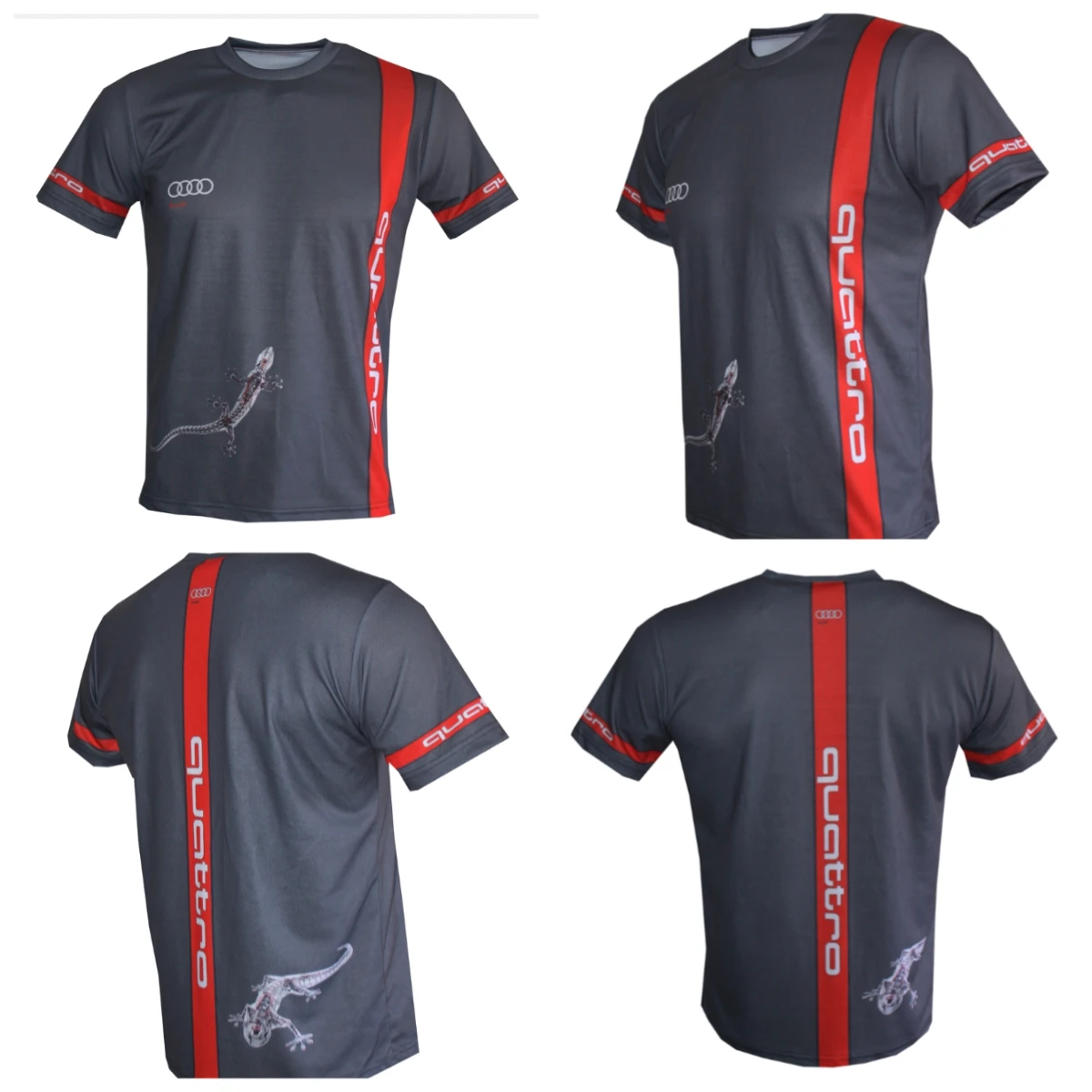 

Moto New Popular Audi Racing Shirt Crew Neck T-shirt 3D Printing Breathable and Comfortable Adult Sports Short-sleeved Top