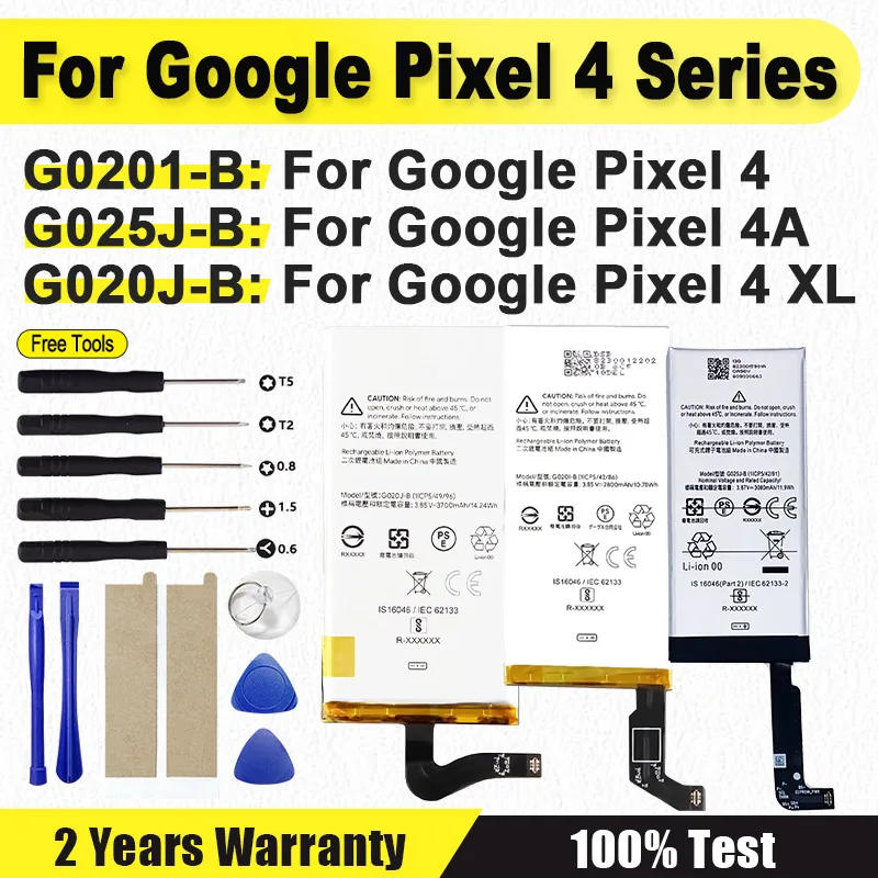 Brand-New Battery G020J-B G020I-B G025J-B For Google Pixel 4 XL Pixel4 XL Pixel4 Pixel 4 Pixel 4A Authentic Battery + Free Tools