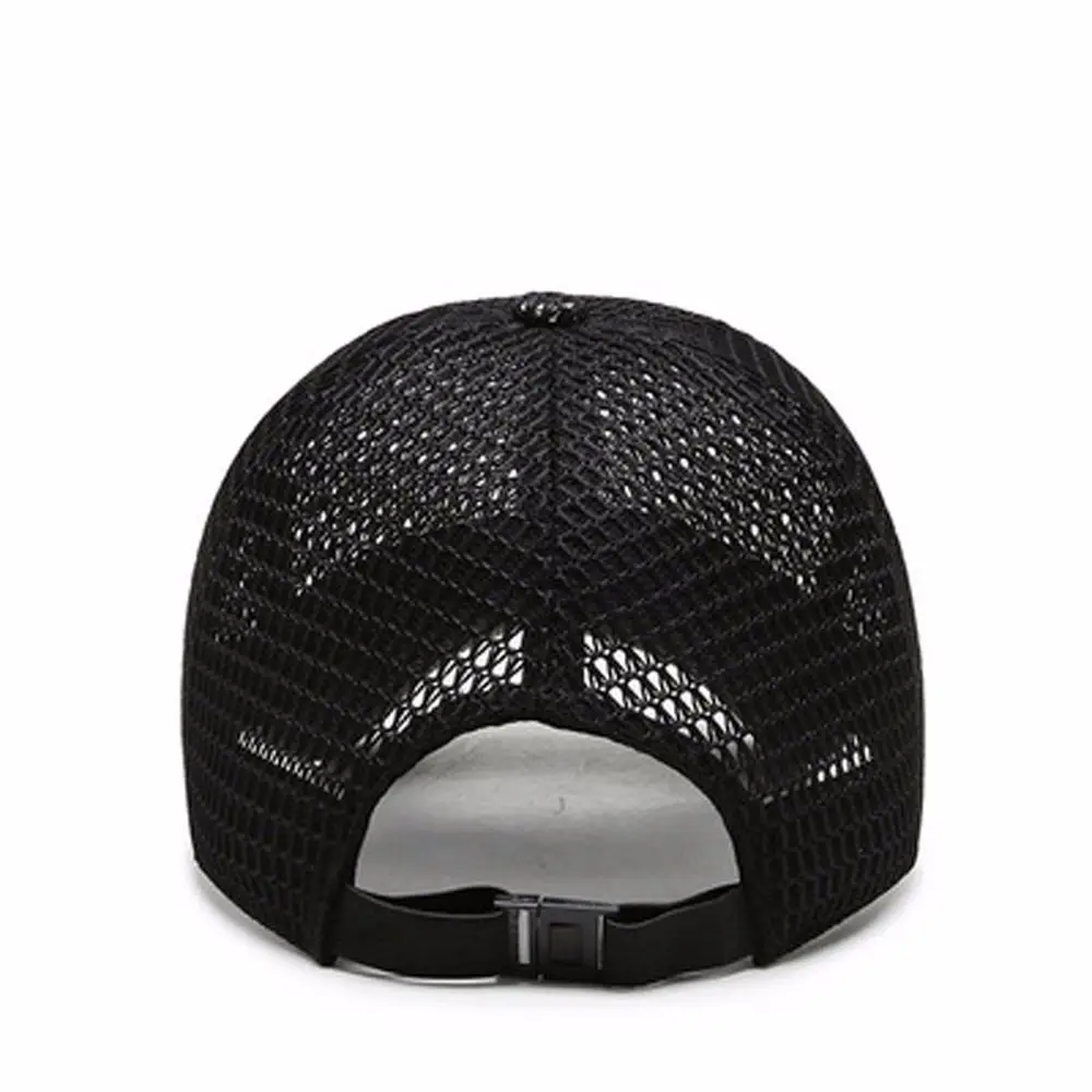 Summer Black Adjustable Breathable Sport Hats Baseball Caps Casual Sport Hats Cap Fishing Baseball Caps Mesh Cap Snapback Hats