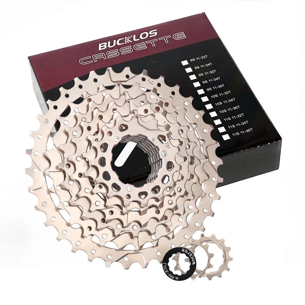 BUCKLOS 8/9/10/11 Speed Cassette Cogs MTB Road Bike Cassette Sprocket Freewheel 28T/32T/40T/46T/50T