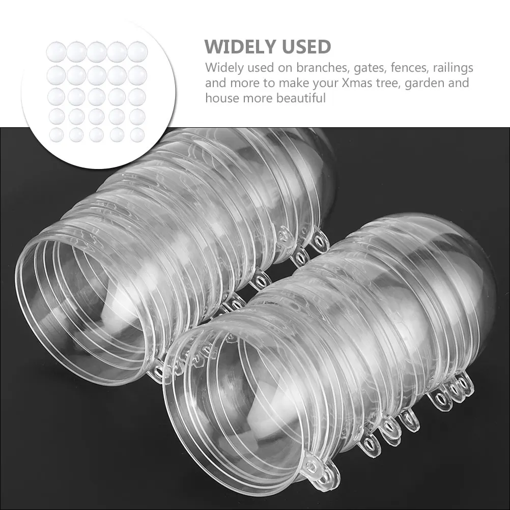 

25 Pcs Christmas Office Decorations Plastic Transparent Ball Ornament Stuffed Clear Balls for Crafts