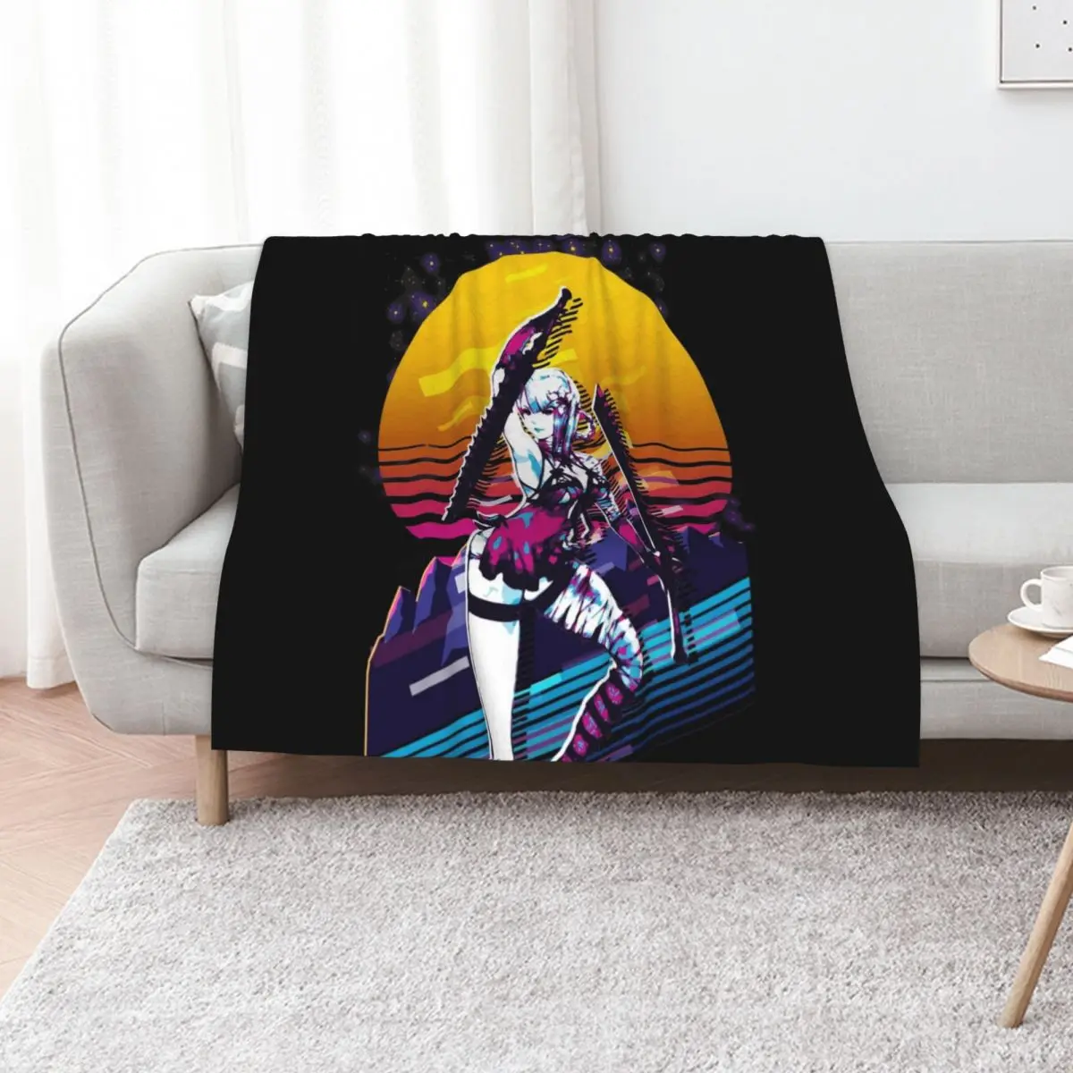 

NieR Replicant - Kaine *80s retro* Throw Blanket For Sofa Thin Heavy Blankets Sofas Of Decoration Moving Blankets