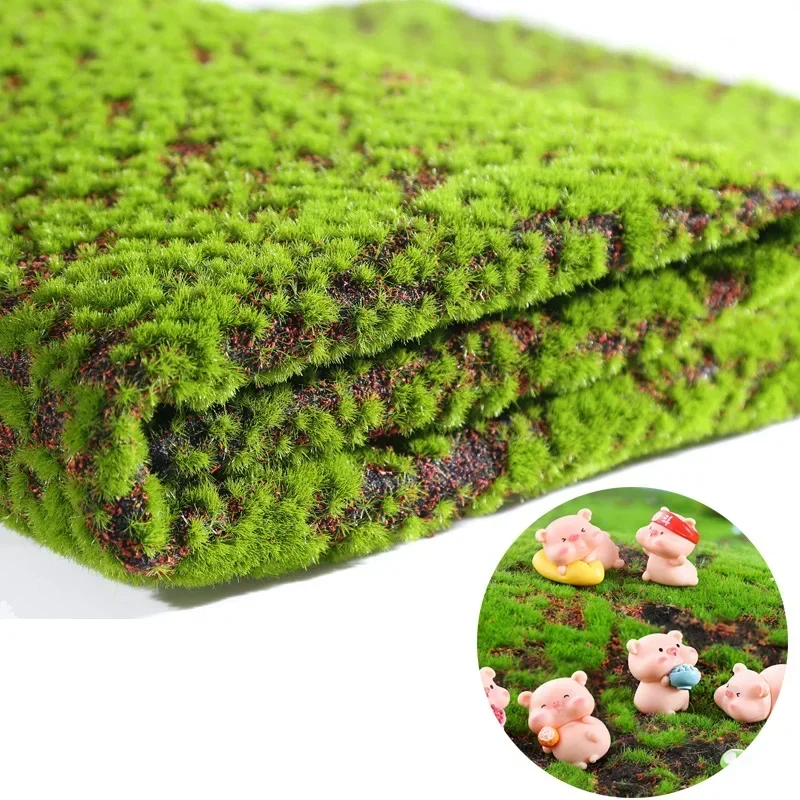 Mini Artificial Moss Turf Lawn Wall Green Plants DIY Simulation Grass Board Garden Micro Landscape Decor Moss Dollhouse 30*30cm