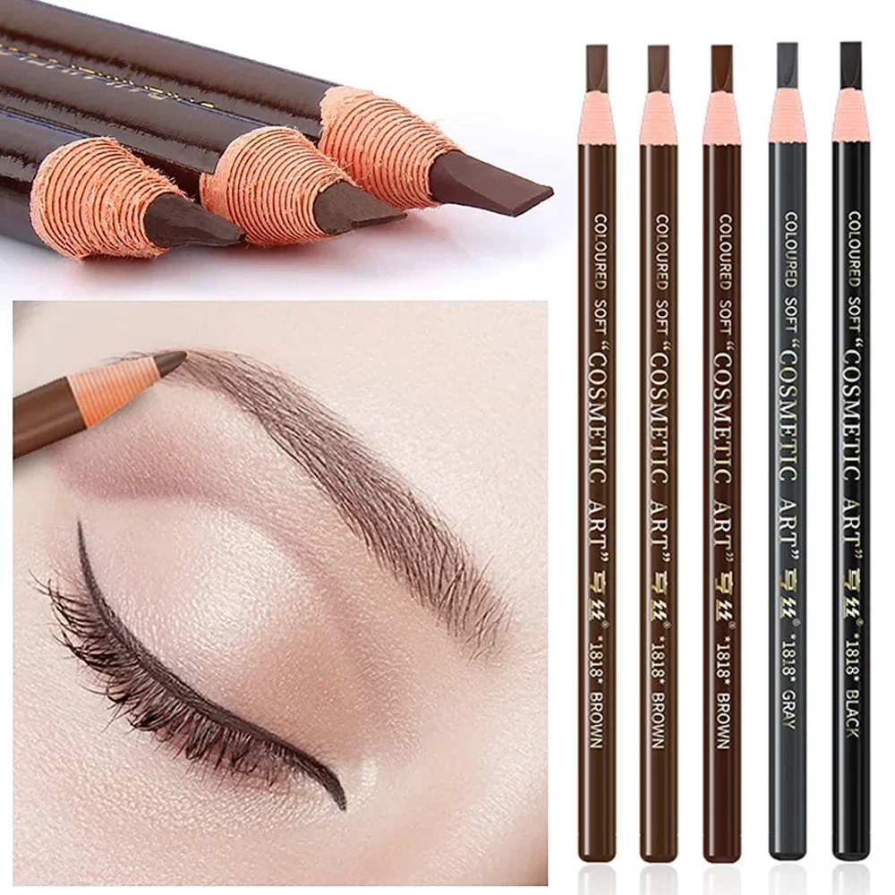 5PCS Lápiz Profesional de Microblading para Cejas, Lápiz de Cejas Permanente, Tinta de Arte Impermeable para Tatuajes, Maquillaje, Realzador de Cejas, Cosmético