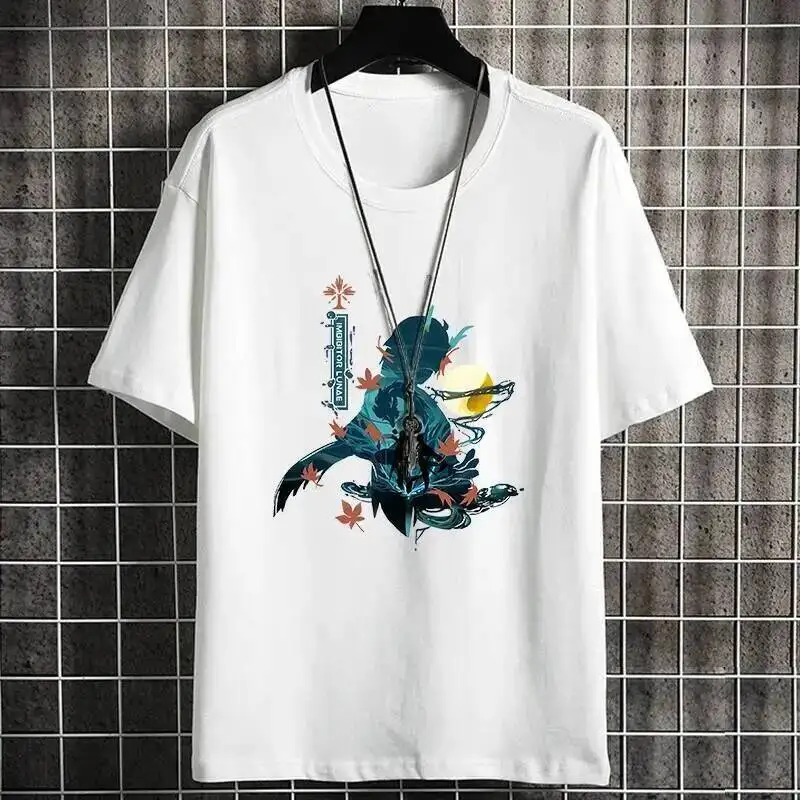 Anime Gra Honkai: Star Rail Cos Acheron Jingliu Sparkle Kafka Imbibitor Lunae itp. Prosta koszulka letnia unisex z bawełny