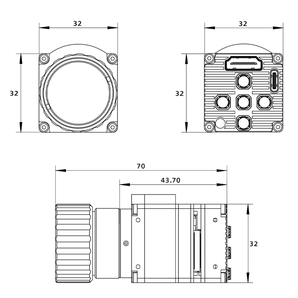 384x288 Инфракрасная тепловизионная камера Промышленный тепловизор LWIR камера HDMI USB UVC Неохлаждаемые автомобильные ИК-камеры для улицы