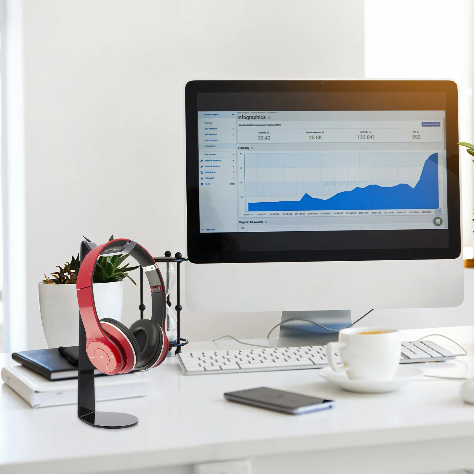 1 шт. Настольная подставка для наушников из высокопрочного акрила, держатель-органайзер для внутриканальных и полноразмерных наушников