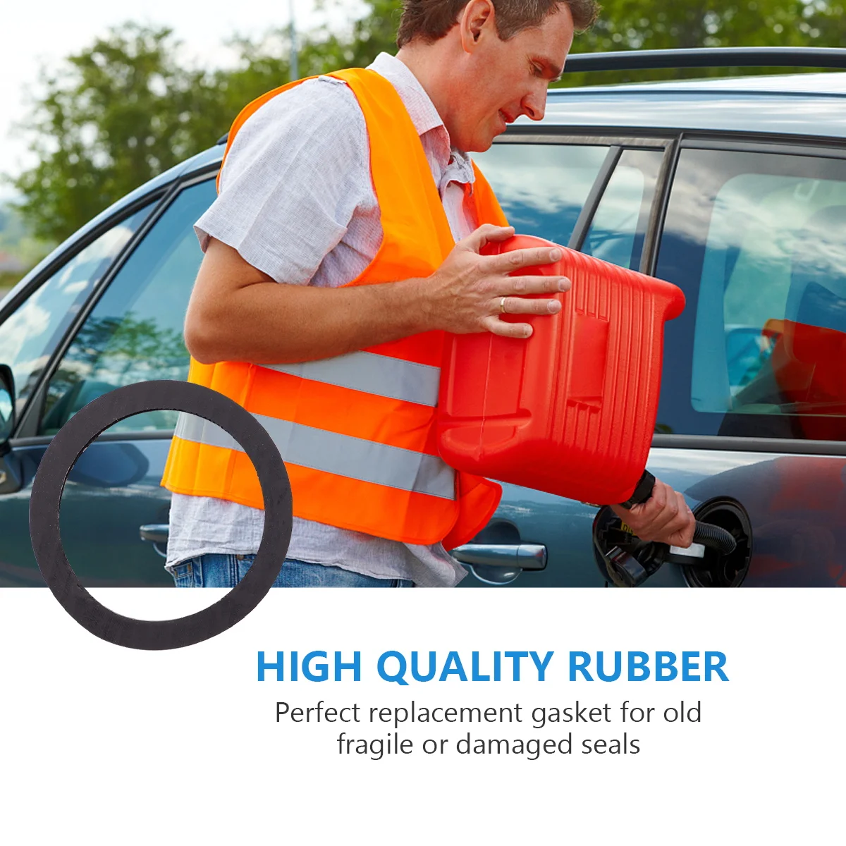 

3 Pcs Rubber Gasket Simple Install Gas Tank Nozzle Sealing Parts Durable Safe High Pressure Washer Accessories Gardening Tools