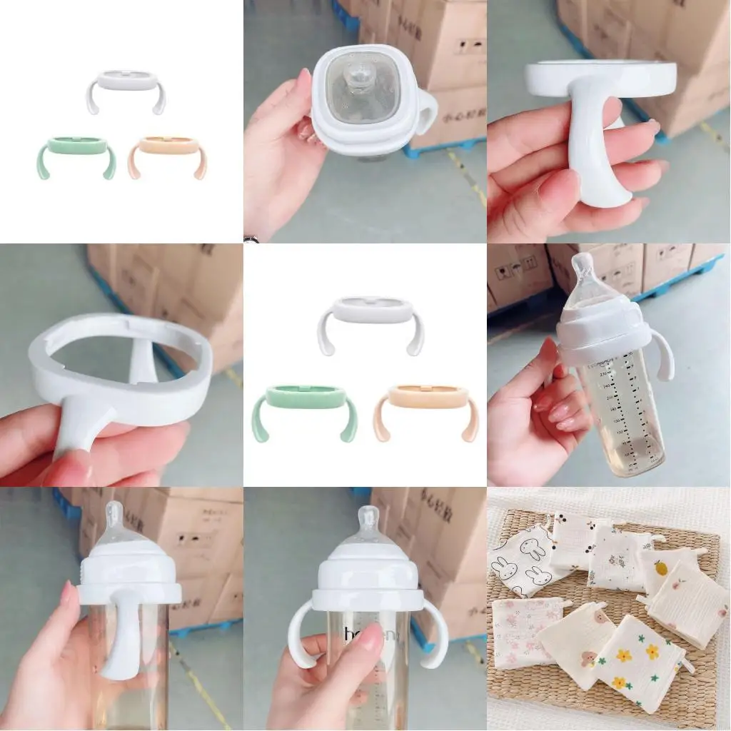

Milk Bottle Handle Baby Bottle Square Handle Feeding Bottle Handles for Glass Bottles Easy Grip for Baby Infant L8RB