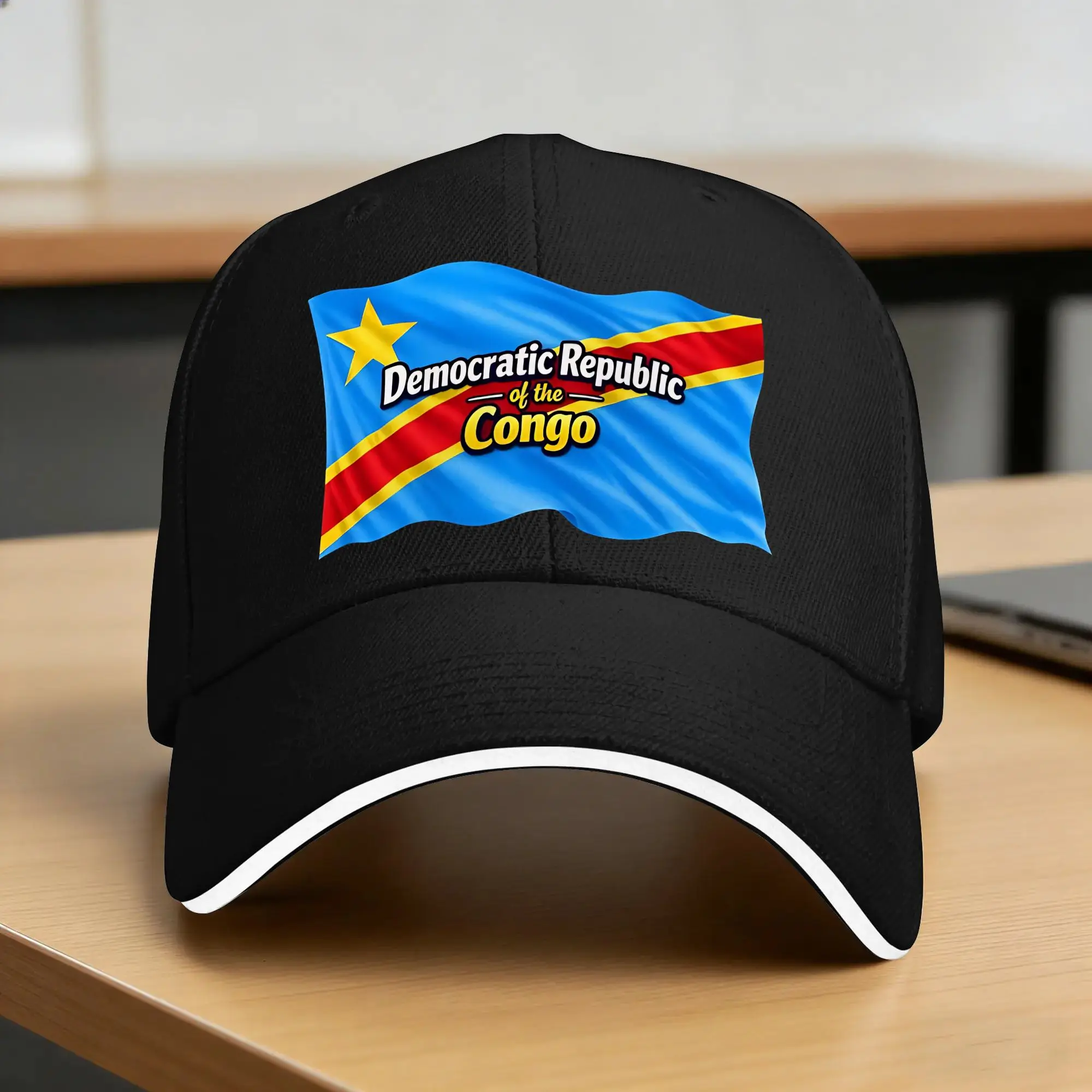 Democratic Republic Of The Congo Flag-Drc National Pride Waving Flag Baseball Cap Men Hats Outdoor Gym Baseball Caps Gift